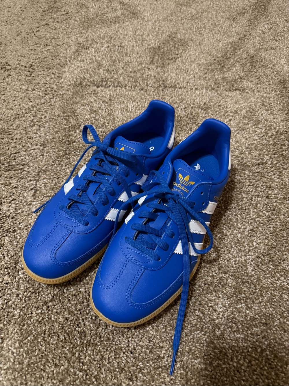 adidas Kids Royal Blue Sneakers with White Stripes